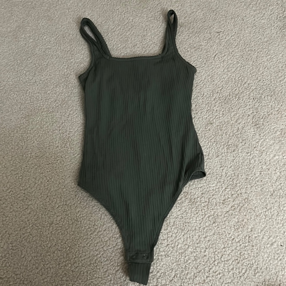 Hollister olive green bodysuit